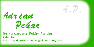 adrian pekar business card